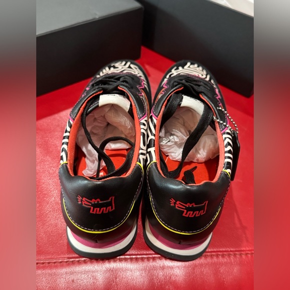 Coach x Keith Haring Leather Sneaker Women’s size 10 -unworn - box included - Picture 3 of 11